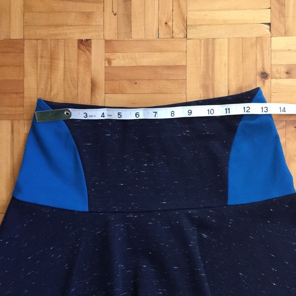 Wilfred skater flare two-tone blue mini skirt size 4 - Picture 7 of 9